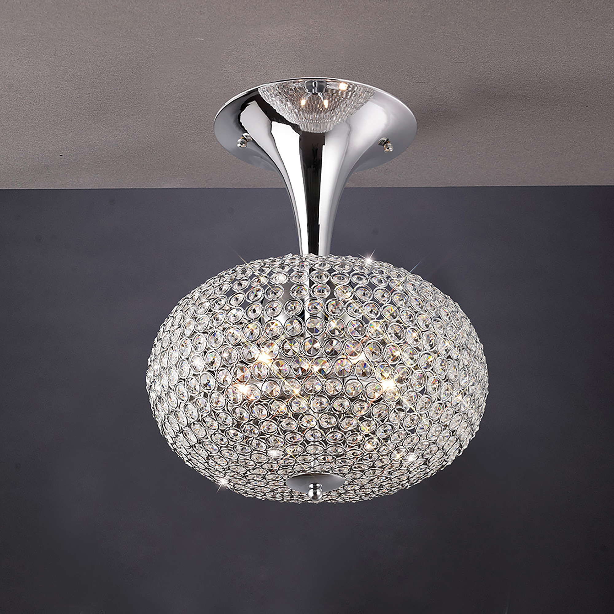 Vado Crystal Ceiling Lights Diyas Flush Crystal Fittings Vado Crystal Ceiling Lights Diyas Flush Crystal Fittings